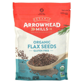 Arrowhead Mills Organic Flax Seeds Gluten Free 1 lb (453 g) 074333476849