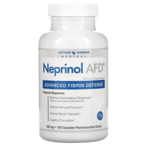 Arthur Andrew Medical Neprinol AFD Advanced Fibrin Defense 500 mg 150 Capsules 855571001013