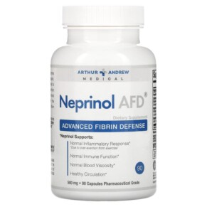 Arthur Andrew Medical Neprinol AFD Advanced Fibrin Defense 500 mg 90 Capsules 855571001044