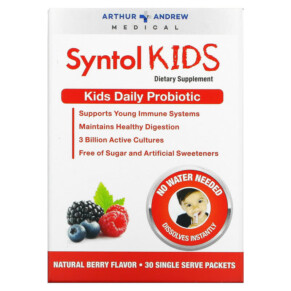 Arthur Andrew Medical Syntol Kids Kids Daily Probiotic Natural Berry 30 Single Serve Packets 855571001884