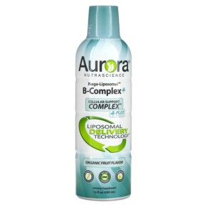 Aurora Nutrascience Mega-Liposomal B-Complex+ Organic Fruit 16 fl oz (480 ml) 628504648247