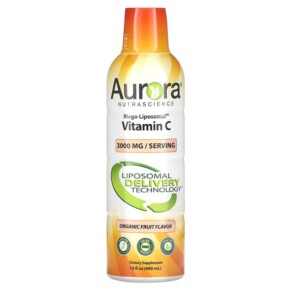 Aurora Nutrascience Mega-Liposomal Vitamin C Organic Fruit 3.000 mg 16 fl oz (480 ml) 628504648001