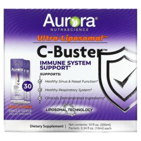 Aurora Nutrascience Ultra-Liposomal C-Buster 30 Packets 0.34 fl oz (10 ml) Each 628504648353
