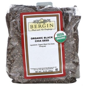 Bergin Fruit and Nut Company Organic Black Chia Seed 16 oz (454 g) 020526081093