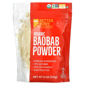 BetterBody Foods Organic Baobab Powder 6 oz (170 g) 897922002935