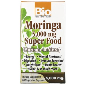 Bio Nutrition Moringa Super Food 5.000 mg 60 Vegetable Capsules 854936003129