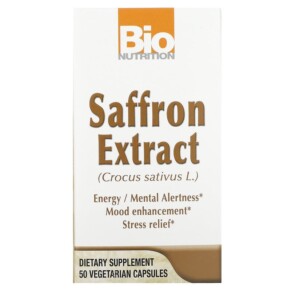 Bio Nutrition Saffron Extract 88.5 mg 50 Vegetarian Capsules 854936003174