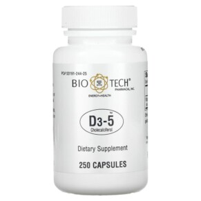 Bio Tech Pharmacal Inc D3-5 Cholecalciferol 250 Capsules 705105094700