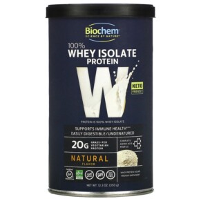 Biochem 100% Whey Isolate Protein Natural 12.3 oz (350 g) 015794018407