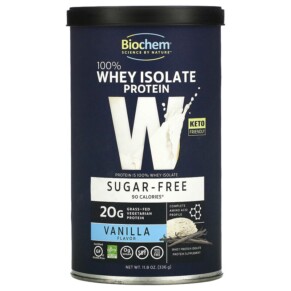 Biochem 100% Whey Isolate Protein Sugar Free Vanilla 11.8 oz (336 g) 015794020769