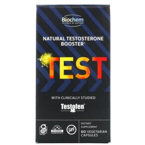 Biochem TEST Natural Testosterone Booster 60 Vegetarian Capsules 015794022244