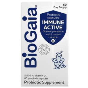 BioGaia Immune Active Protectis Capsules 2.000 IU 60 Probiotic Capsules 602359460414