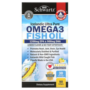BioSchwartz Omega 3 Fish Oil Lemon 90 Softgels 737212751177