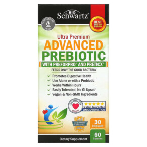BioSchwartz Ultra Premium Advanced Prebiotic 60 Capsules 737212751306