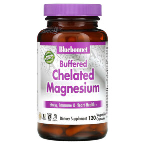Bluebonnet Nutrition Buffered Chelated Magnesium 120 Vegetable Capsules 743715006737