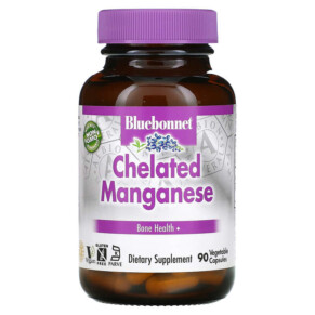 Bluebonnet Nutrition Chelated Manganese 90 Vegetable Capsules 743715006744