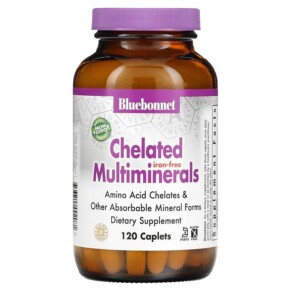 Bluebonnet Nutrition Chelated Multiminerals Iron Free 120 Caplets 743715002081
