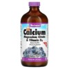 Bluebonnet Nutrition Liquid Calcium Magnesium Citrate & Vitamin D3 Blueberry 16 fl oz (473 ml) 743715006867