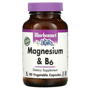 Bluebonnet Nutrition Magnesium & B6 90 Vegetable Capsules 743715007352