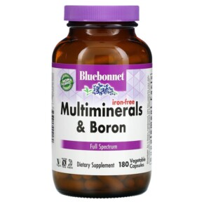 Bluebonnet Nutrition Multiminerals & Boron Iron-Free 180 Vegetable Capsules 743715002180