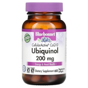 Bluebonnet Nutrition Ubiquinol CellullarActive CoQ10 200 mg 60 Vegetarian Softgels 743715007994