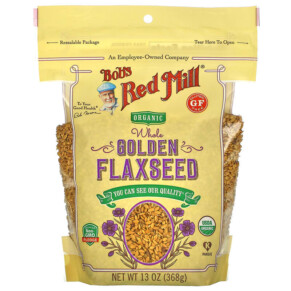 Bob's Red Mill Organic Whole Golden Flaxseed 13 oz (368 g) 039978029393