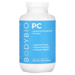 BodyBio PC Liposomal Phospholipid Complex 300 Non-GMO Softgels 743474916506