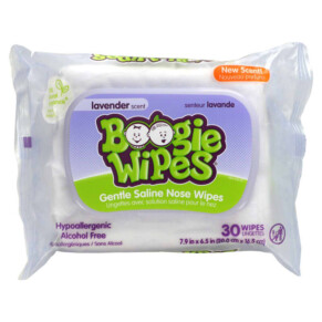 Boogie Wipes Gentle Saline Nose Wipes Lavender Scent 30 Wipes 897752002051