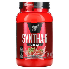 BSN Syntha-6 Isolate Protein Powder Drink Mix Strawberry Milkshake 2.01 lbs (912 g) 834266066155