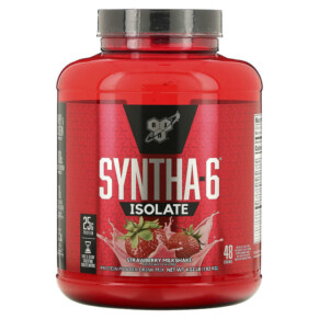 BSN Syntha-6 Isolate Protein Powder Drink Mix Strawberry Milkshake 4.02 lbs (1.82 kg) 834266076154
