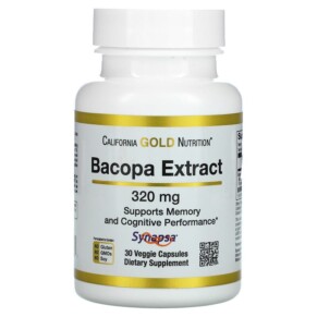 California Gold Nutrition Bacopa Extract 320 mg 30 Veggie Capsules 898220020621