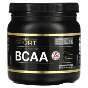 California Gold Nutrition BCAA Powder AjiPure Branched Chain Amino Acids 16 oz (454 g) 898220010585
