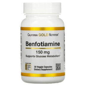 California Gold Nutrition Benfotiamine 150 mg 30 Veggie Capsules 898220020249