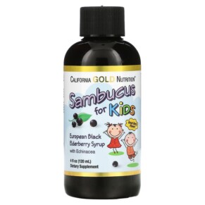 California Gold Nutrition Children Sambucus Elderberry Syrup 4 fl oz (120 ml) 898220013692