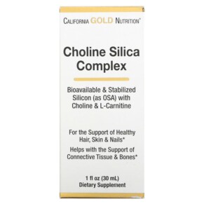 California Gold Nutrition Choline Silica Complex 1 fl oz (30 ml) 898220015979