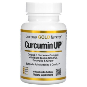 California Gold Nutrition CurcuminUP 30 Fish Gelatin Softgels 898220011445