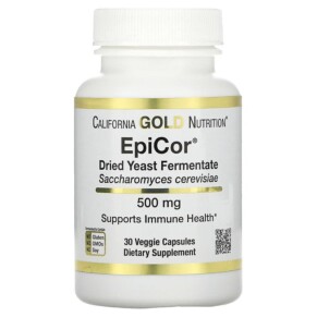 California Gold Nutrition EpiCor Dried Yeast Fermentate 500 mg 30 Veggie Capsules 898220015672
