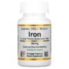 California Gold Nutrition Ferrochel Iron (Bisglycinate) 36 mg 90 Veggie Capsules 898220013470