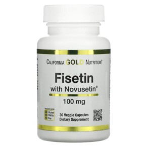 California Gold Nutrition Fisetin with Novusetin 100 mg 30 Veggie Capsules 898220018437