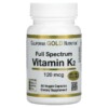 California Gold Nutrition Full Spectrum Vitamin K2 120 mcg 60 Veggie Capsules 898220012992