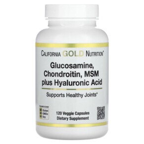 California Gold Nutrition Glucosamine Chondroitin MSM Plus Hyaluronic Acid 120 Veggie Caps 898220010714