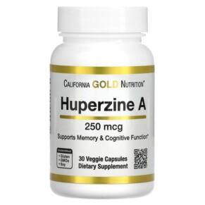 California Gold Nutrition Huperzine A 250 mcg 30 Veggie Capsules 898220021673