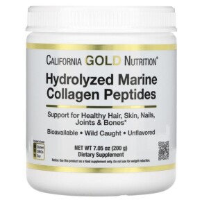 California Gold Nutrition Hydrolyzed Marine Collagen Peptides Unflavored 7.05 oz (200 g) 898220018635
