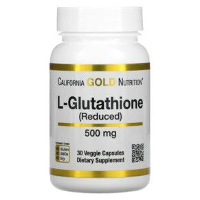 California Gold Nutrition L-Glutathione (Reduced) 500 mg 30 Veggie Capsules 898220018970