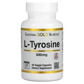California Gold Nutrition L-Tyrosine AjiPure 500 mg 60 Veggie Capsules 898220011353
