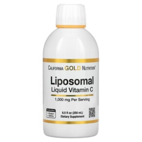 California Gold Nutrition Liposomal Liquid Vitamin C 1.000 mg 8.5 fl oz (250 ml) 898220018390