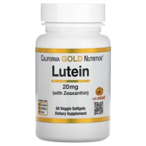 California Gold Nutrition Lutein with Zeaxanthin 20 mg 60 Veggie Softgels 898220014088