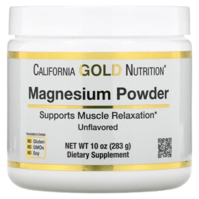 California Gold Nutrition Magnesium Powder Beverage Unflavored 10 oz (283 g) 898220015641