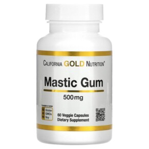 California Gold Nutrition Mastic Gum 500 mg Per Serving 60 Veggie Capsules 898220018376