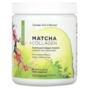 California Gold Nutrition MATCHA ROAD Matcha + Collagen 8 oz (227 g) 898220021581